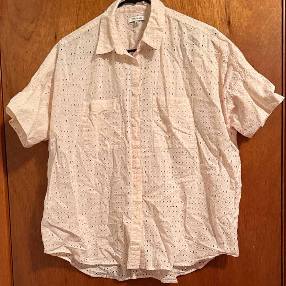 Madewell Cream Eyelet Blouse